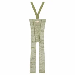 Collants à Bretelles Coton Bio Sans Pieds | Vert chiné