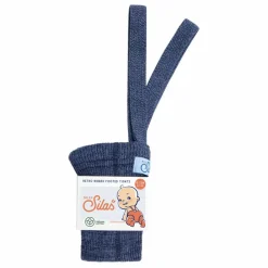 Collants à Bretelles Coton Bio | Bleu jean