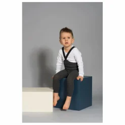 Collants à Bretelles Coton Bio Sans Pieds | Gris foncé