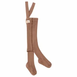 Collants à Bretelles Coton Bio | Noisette