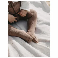Collants à Bretelles Coton Bio | Noisette
