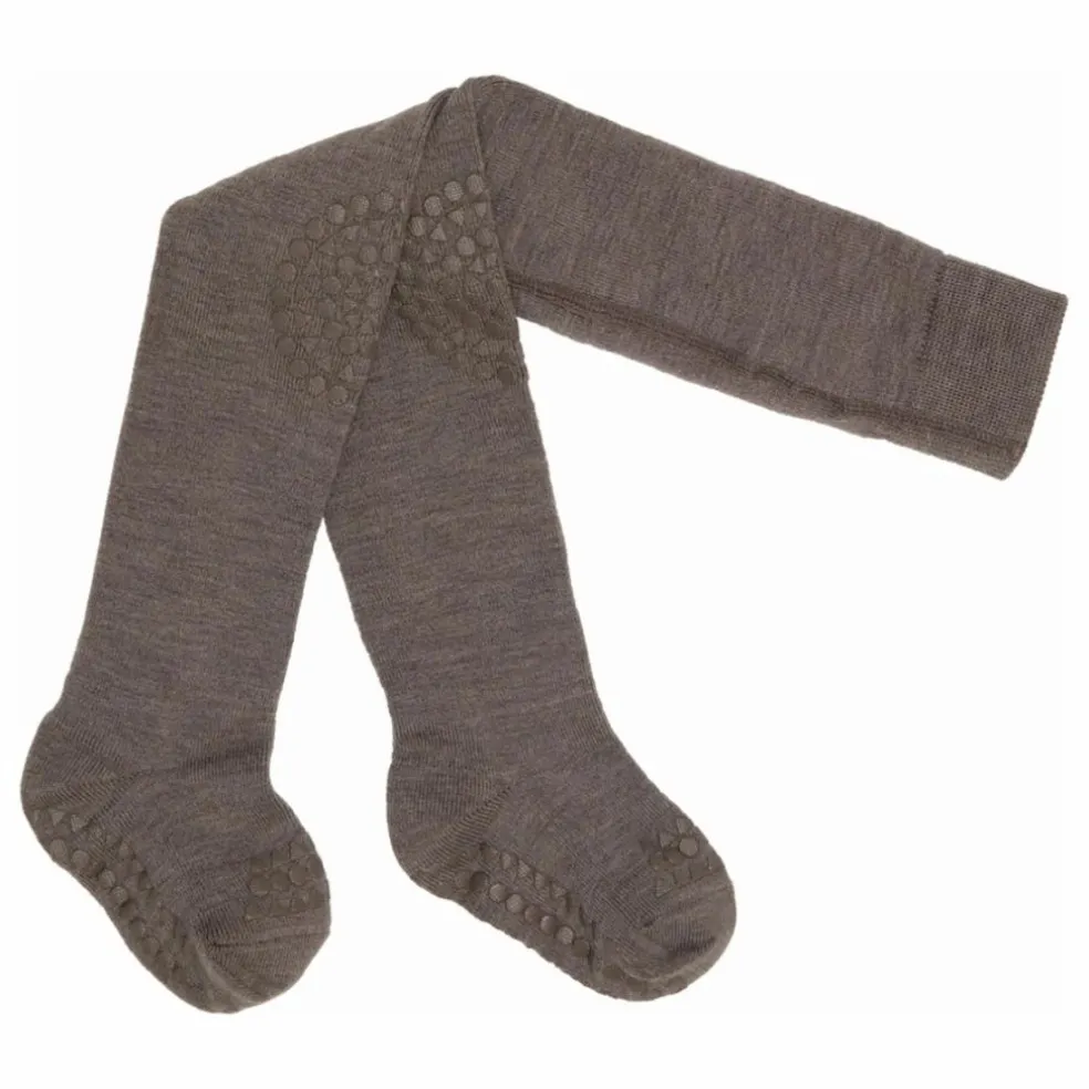 Collants Antidérapants Coton Bio | Marron