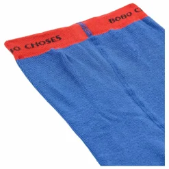 Collants Bobo Colorblock Coton Bio | Bleu