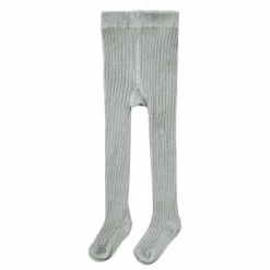 Collants Côtelés Coton Bio | Bleu gris
