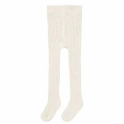 Collants Côtelés Coton Bio | Ecru