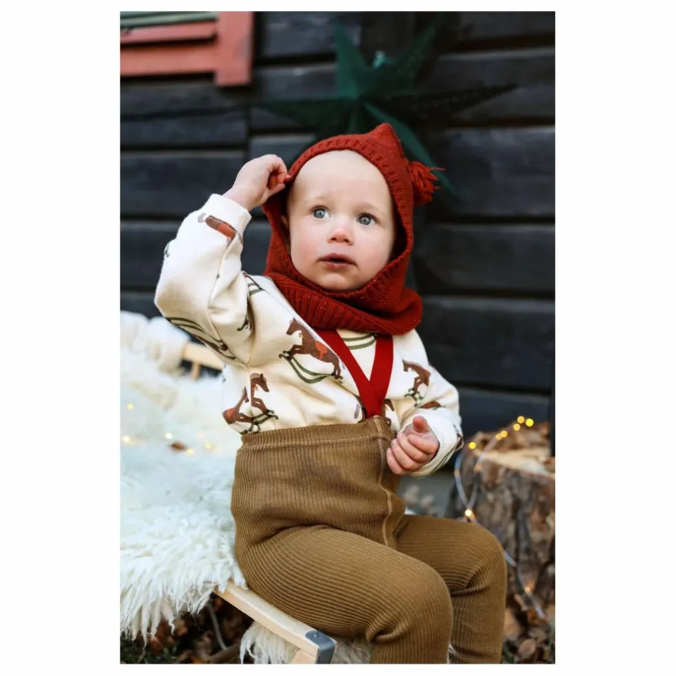 Collants Xmas Coton Bio | Olive