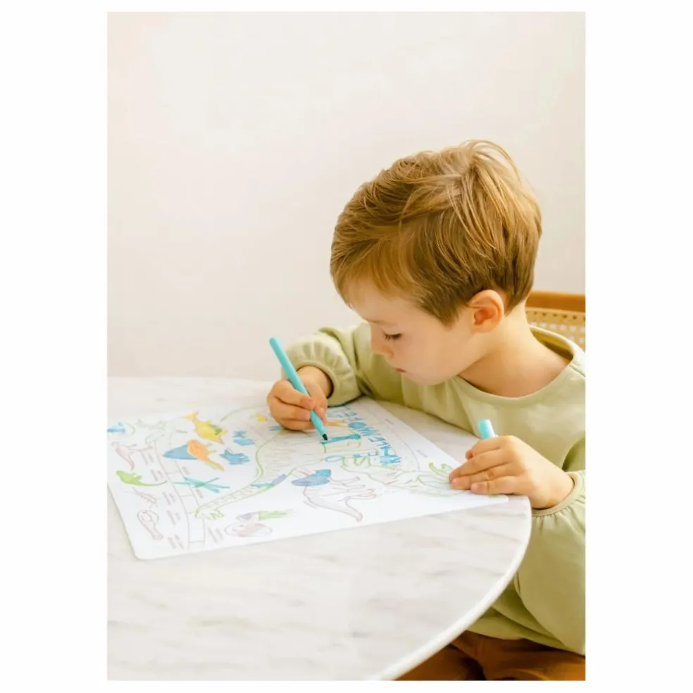 Coloriage éducatif L'âge des Dinosaures avec 3 feutres