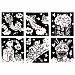Coloriage velours - Kawai | Orange