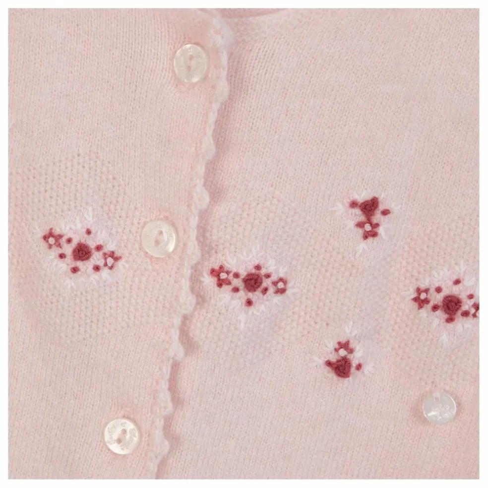 Combinaison Brodée Laine | Rose pâle