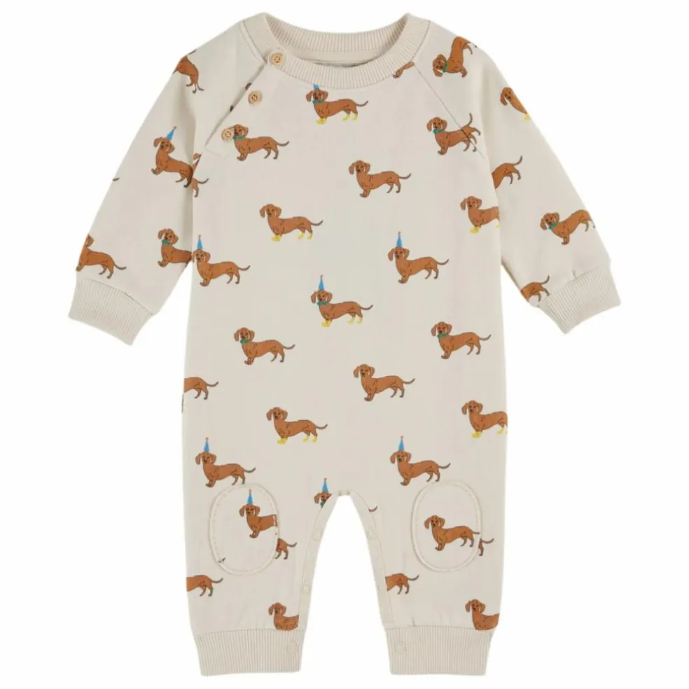 Combinaison Molleton Chiens Coton Bio | Ecru