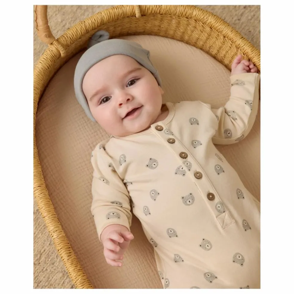 Combinaison Ours Coton Bio | Ecru