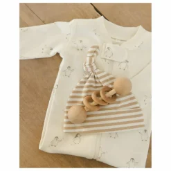 Combinaison Pingouins Coton Bio | Ivoire