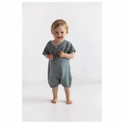 Combinaison Single Coton Bio | Bleu gris