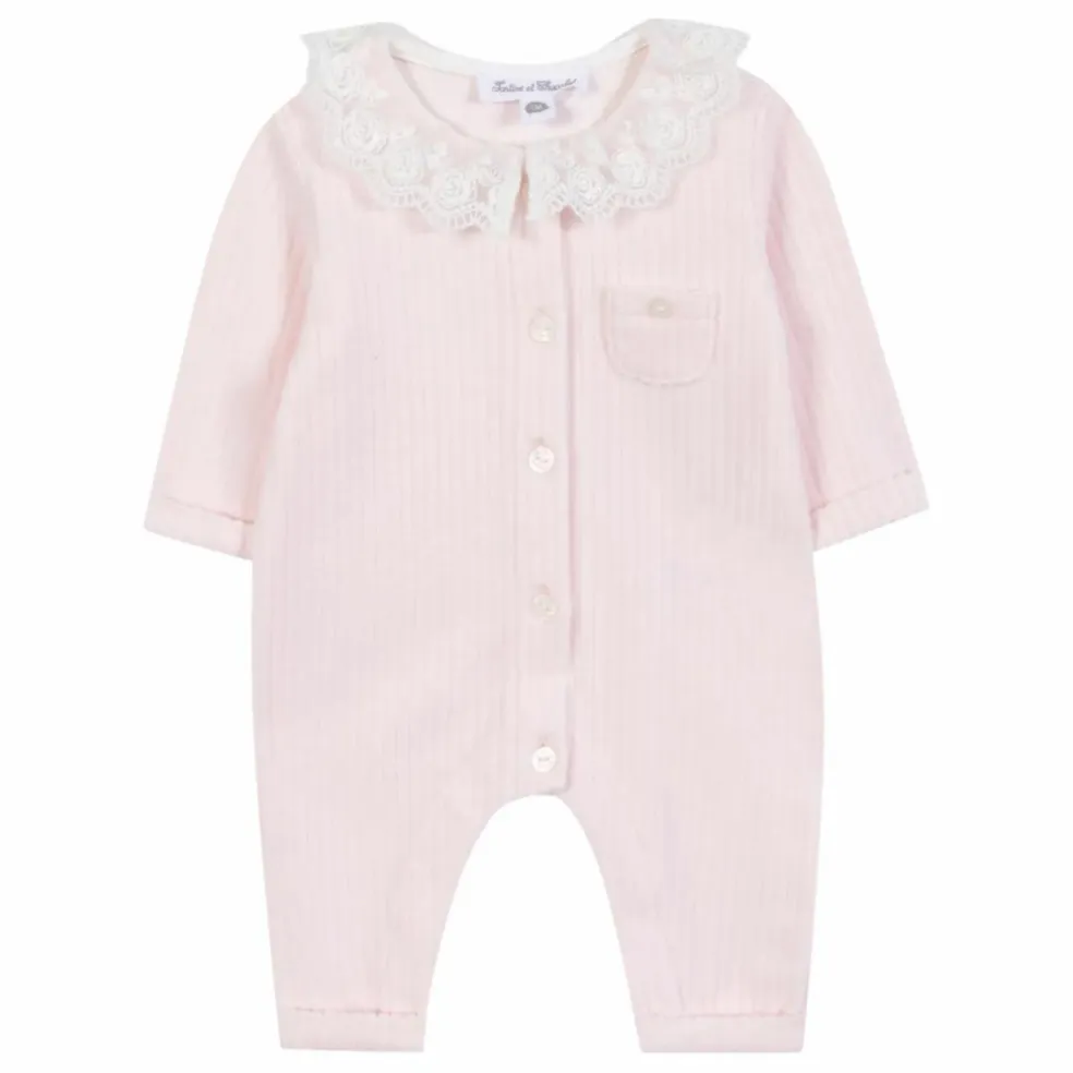 Combinaison Velours Côtelé | Rose pâle