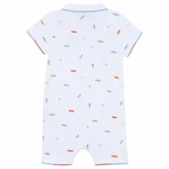 Combishort Motif Voiture | Blanc