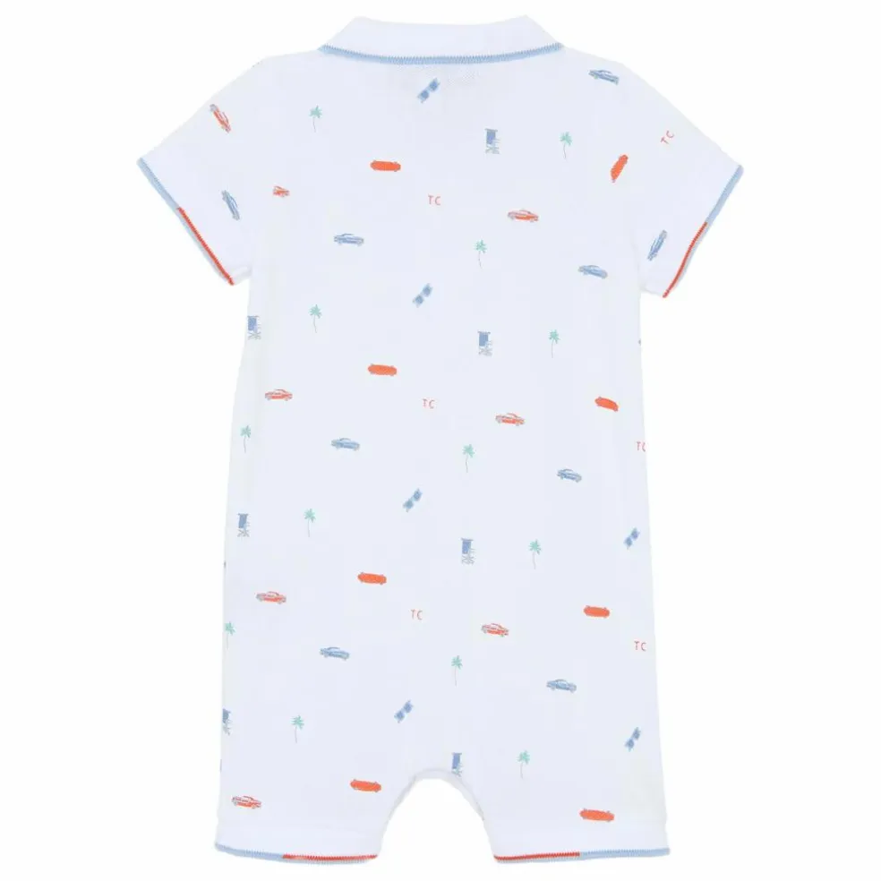 Combishort Motif Voiture | Blanc