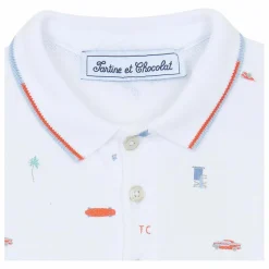 Combishort Motif Voiture | Blanc