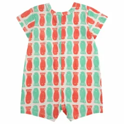 Combishort Poisson Coton Bio | Rouge