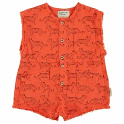 Combishort Tiger Poche Coton Bio | Orange