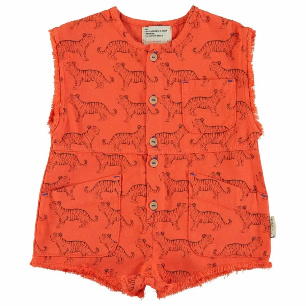 Combishort Tiger Poche Coton Bio | Orange