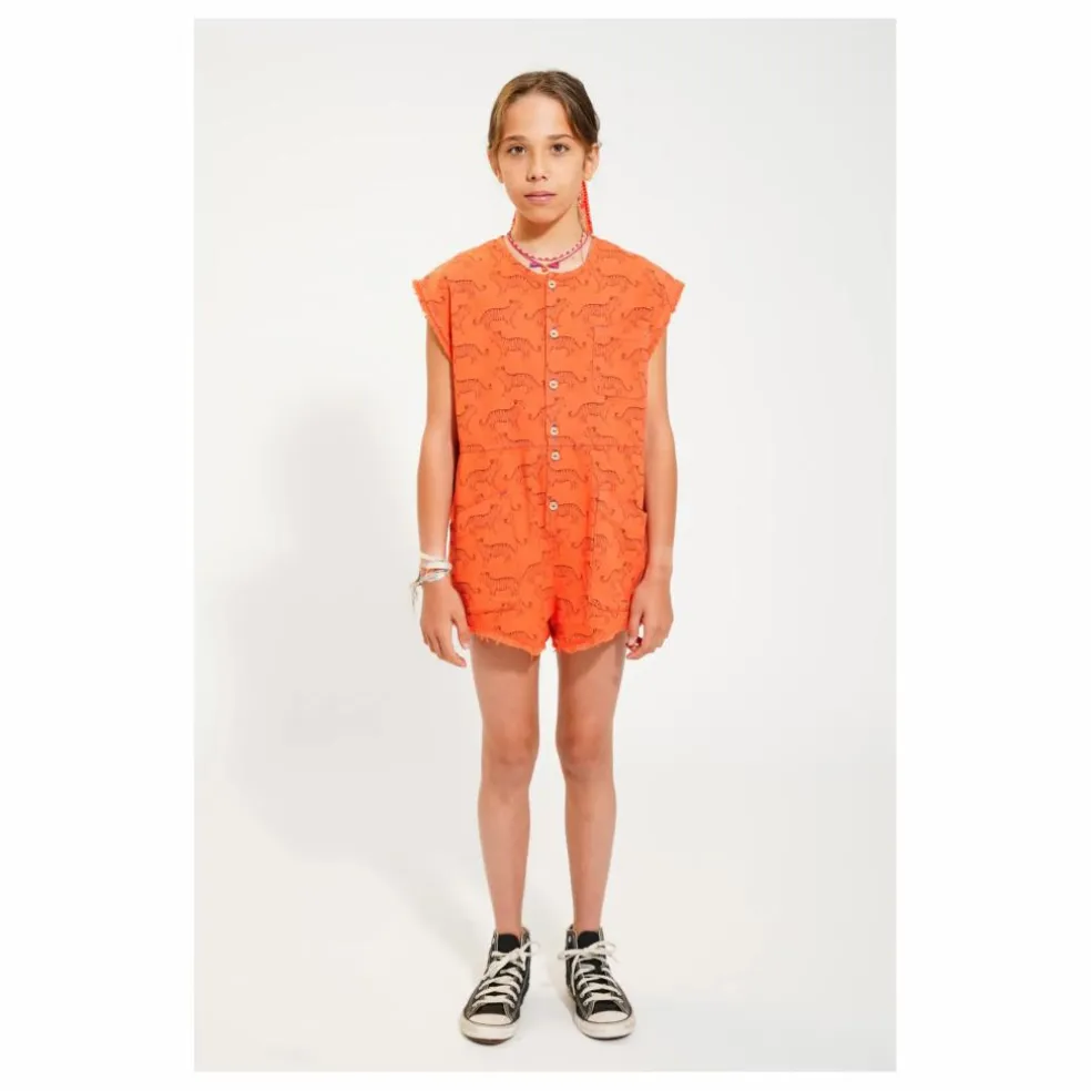 Combishort Tiger Poche Coton Bio | Orange