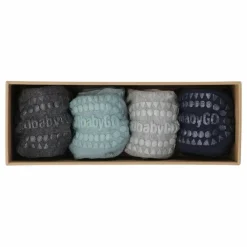 Combo Box 4 Chaussettes Antidérapantes Bamboo | Bleu