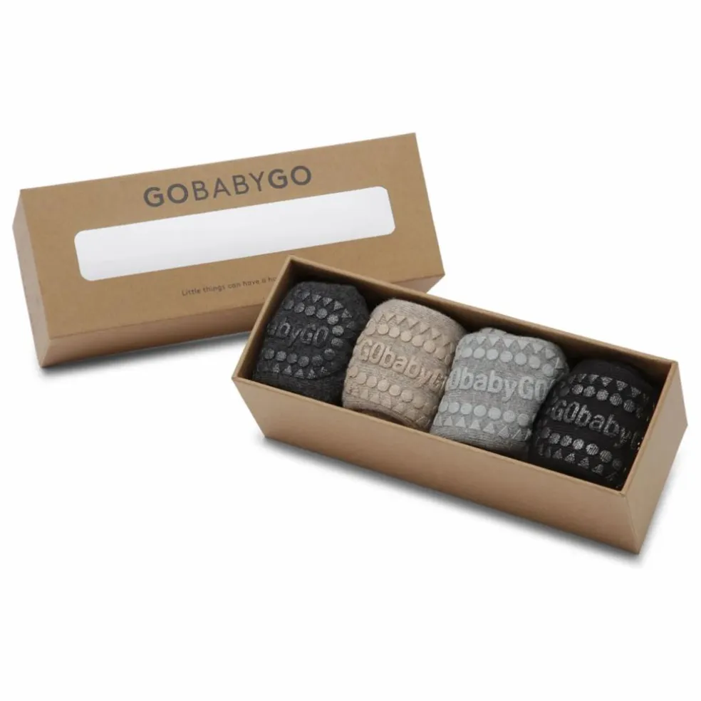Combo Box 4 Chaussettes Coton Bio | Gris