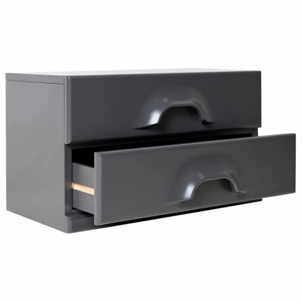Commode 2 tiroirs | Charbon