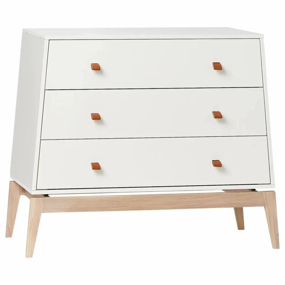Commode Luna chêne - 3 tiroirs | Blanc
