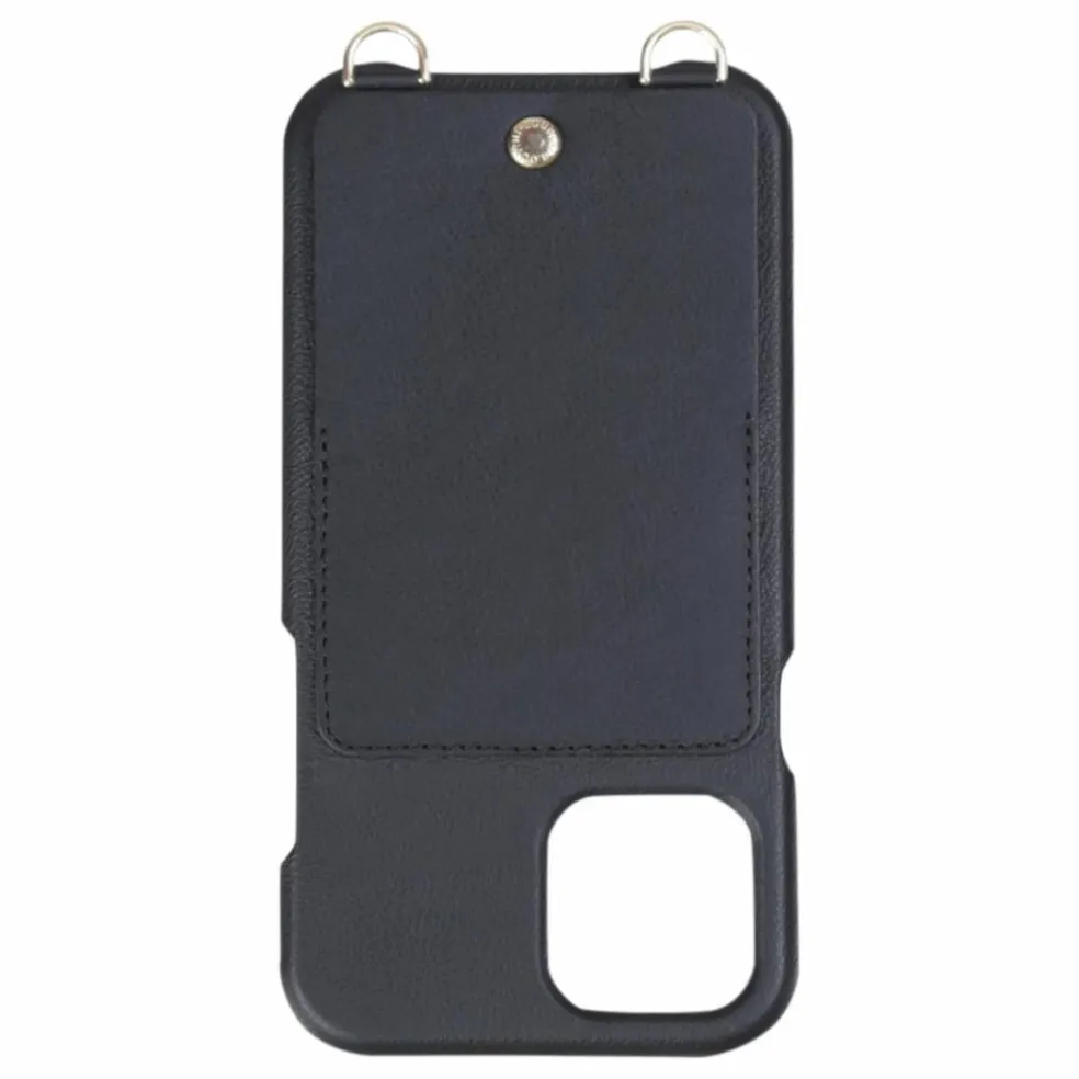 Coque Iphone Lou en cuir | Noir