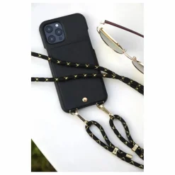 Coque Iphone Lou en cuir | Noir