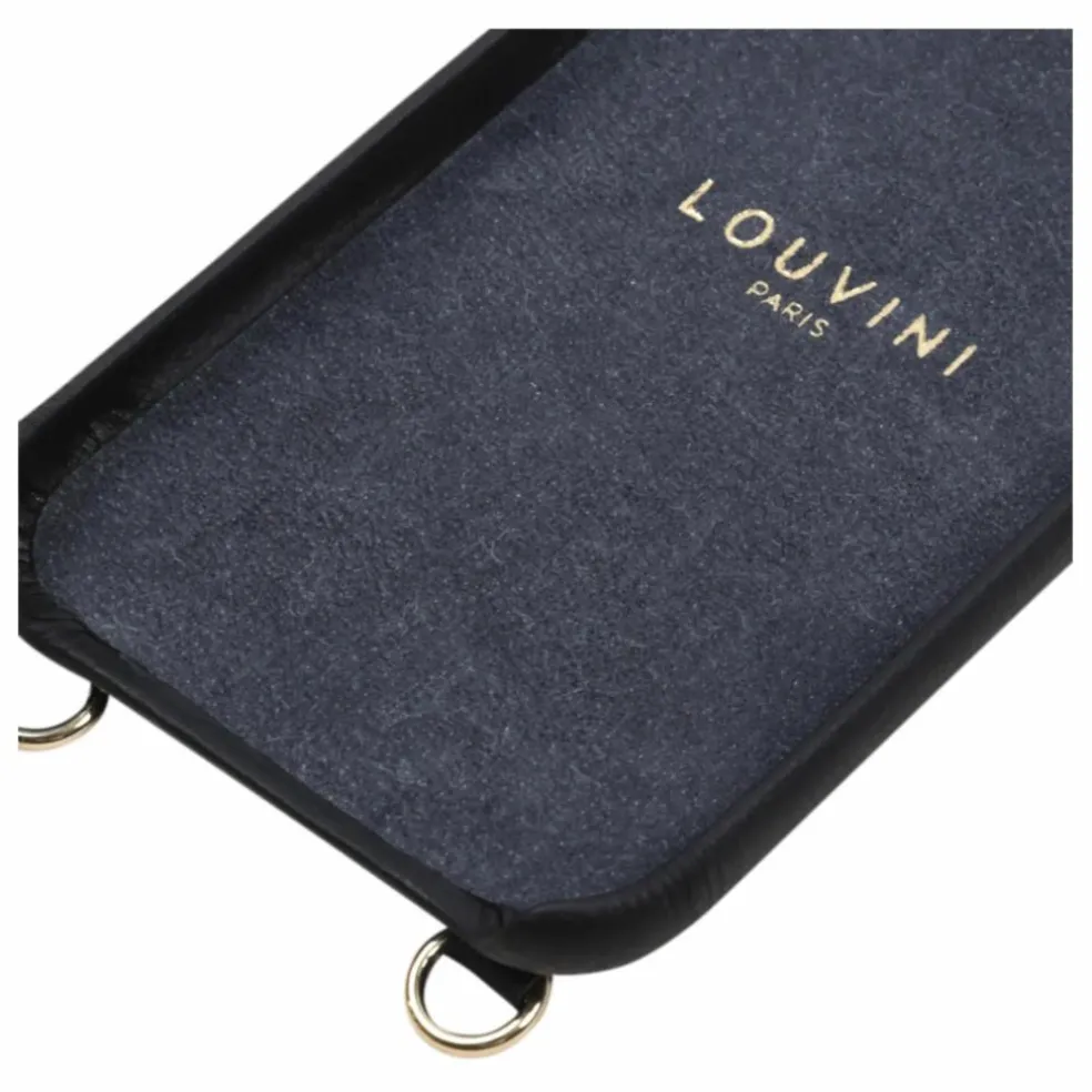 Coque Iphone Lou en cuir | Noir