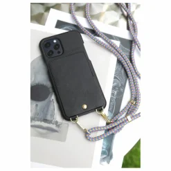 Coque Iphone Lou en cuir | Noir