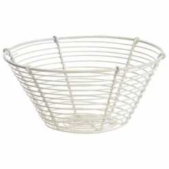 Corbeille en fer | Blanc