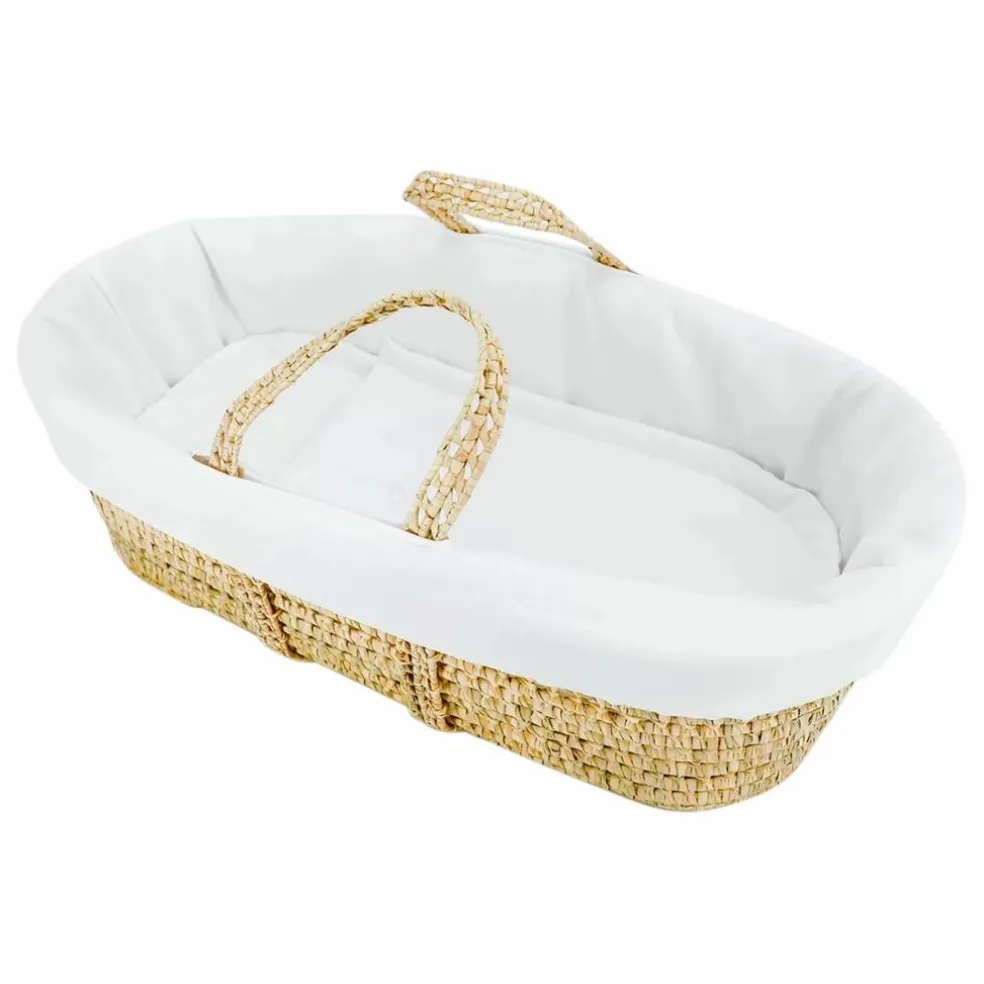 Couffin tressage feuilles de palme | Blanc