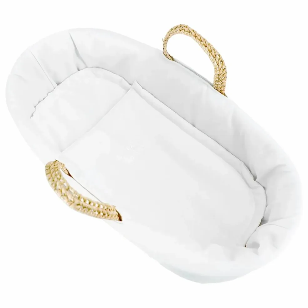 Couffin tressage feuilles de palme | Blanc