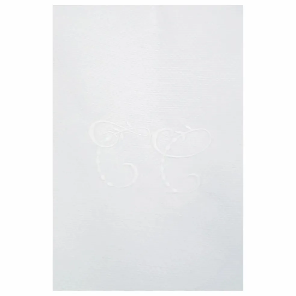 Couffin tressage feuilles de palme | Blanc
