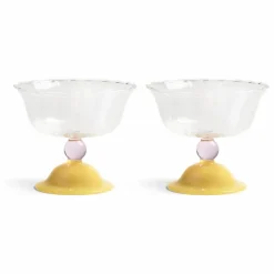 Coupes Tulip - Set de 2 | Jaune