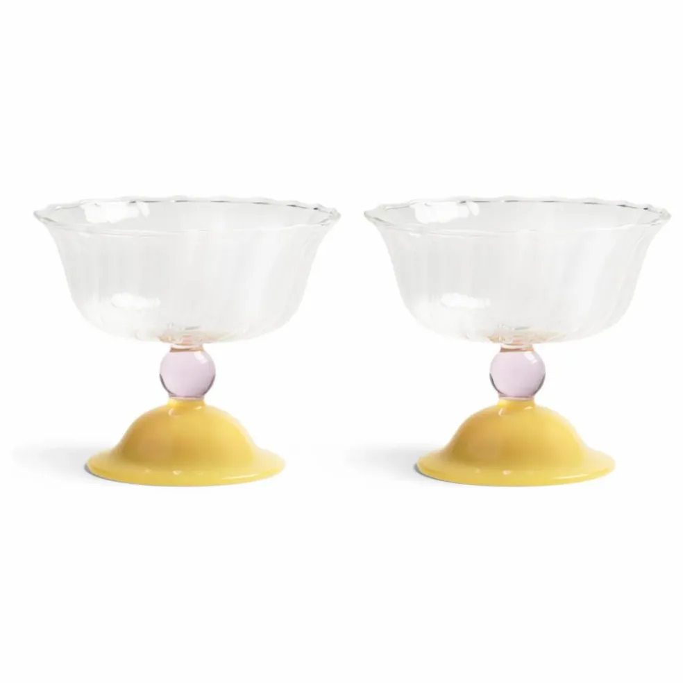 Coupes Tulip - Set de 2 | Jaune