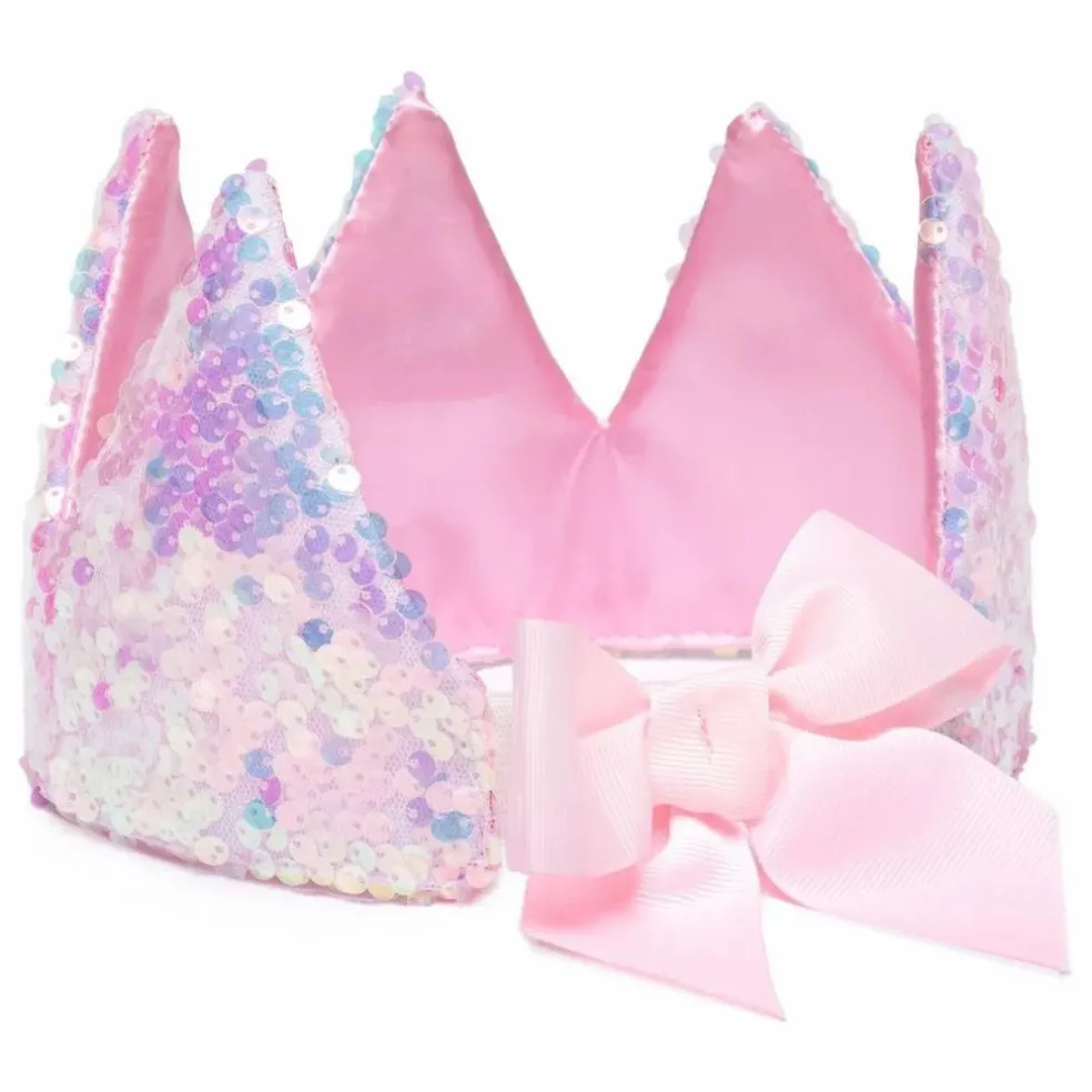 Couronne de princesse à sequins | Rose pâle