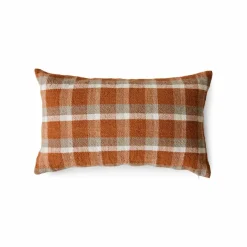 Coussin à carreaux | Orange