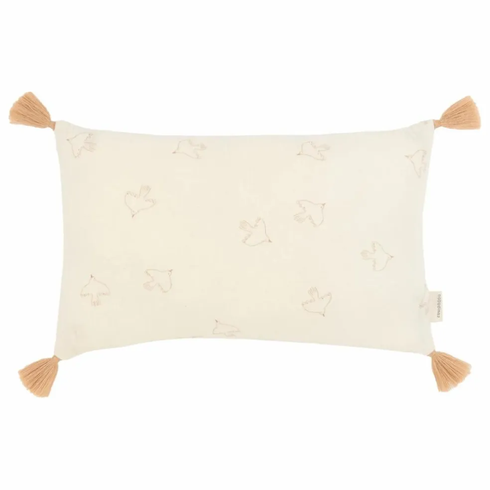 Coussin à pompons Wabi Sabi Hoshi Birds | Crème