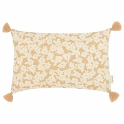 Coussin à pompons Wabi Sabi Sakura | Ocre