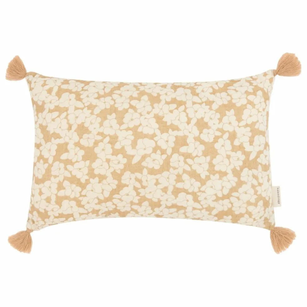 Coussin à pompons Wabi Sabi Sakura | Ocre