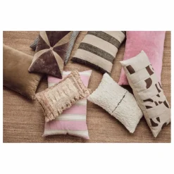 Coussin à rayures | Blush