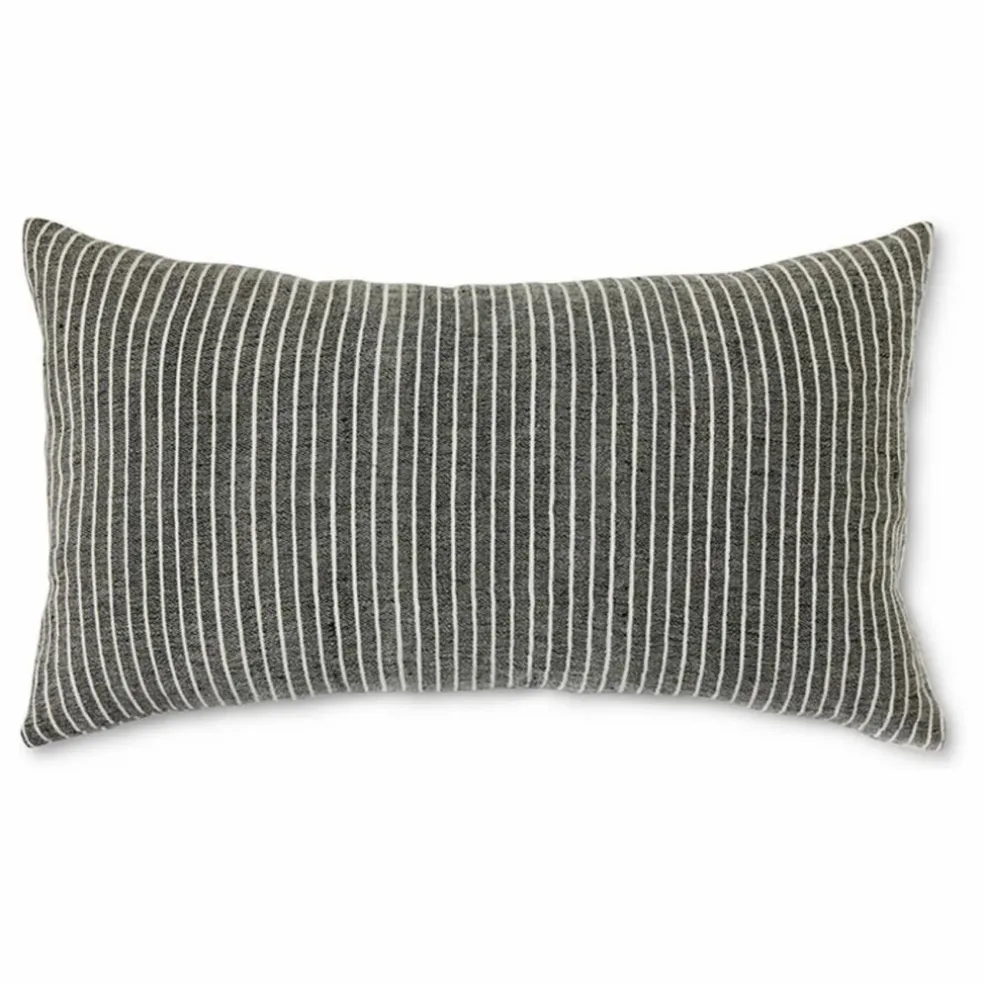 Coussin à rayures | Noir
