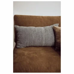 Coussin à rayures | Noir