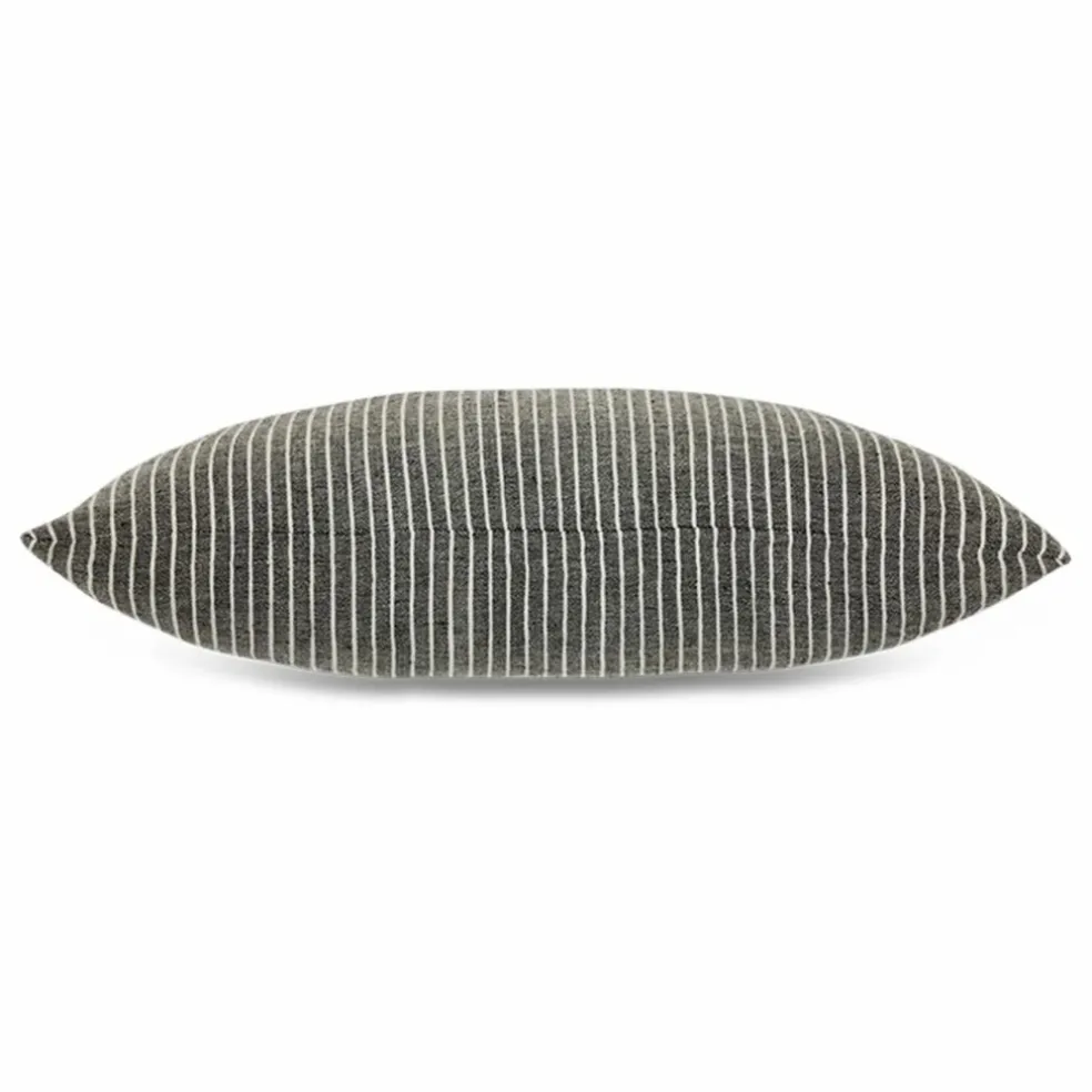 Coussin à rayures | Noir