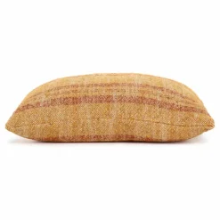 Coussin à rayures en lin | Ocre