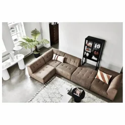 Coussin à rayures en velours